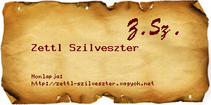 Zettl Szilveszter névjegykártya